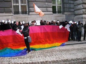 Demonstration in front of the Ministry of Foreign Affairs in Brussels, Belgium_27jan2011.jpg